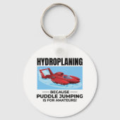 Hydroplane Boot Racing Humor Puddle Jumping Funny Sleutelhanger (Voorkant)
