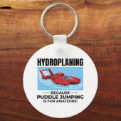 Hydroplane Boot Racing Humor Puddle Jumping Funny Sleutelhanger (Voorkant)