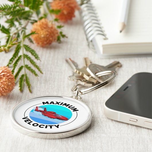 Hydroplane Boot Racing Speedboot Powerboat Sleutelhanger (Zijkant)