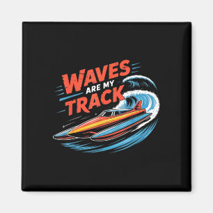 Hydroplane race airboot kapitein hanestaart magneet