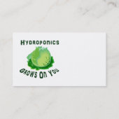 Hydroponica groeit op je sla visitekaartje (Achterkant)