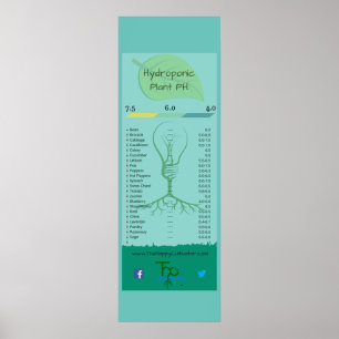 Hydroponisch Plant PH Poster, 12 x 36 inch Poster