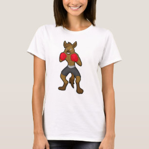 Hyena bij Boxing met Boxing-handschoenen T-shirt