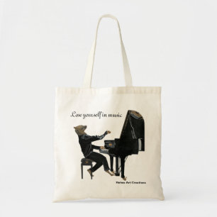 Hyena Piano Music Player Fantasy Art Budget Tas