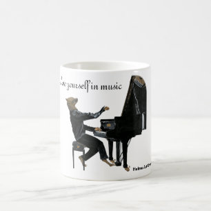 Hyena Piano Music Player Fantasy Coffee Mok