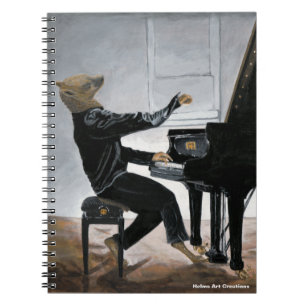 Hyena Piano Music Player Imaginaire Carnet spiral