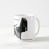 Hyena Piano Music Player Imaginaire Coffee Mug (Devant droit)
