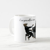 Hyena Piano Music Player Imaginaire Coffee Mug (Devant gauche)