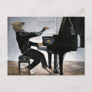 Hyena Piano Muziekspeler Fantasy Art Briefkaart