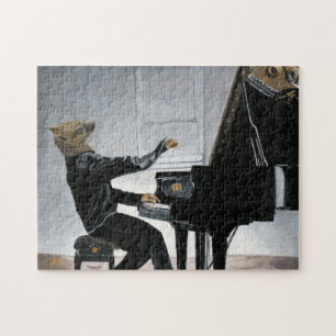 Hyena Piano Muziekspeler Fantasy Art Medium Puzzel