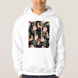 Hyena & Protea: donker patroon Hoodie