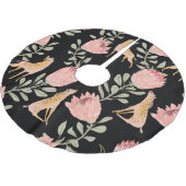 Hyena & Protea: donker  patroon Kerstboom Rok (Gekanteld)