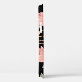 Hyena & Protea: zwarte achtergrond naadloos Case-Mate iPhone Case (Achterkant / Rechts)