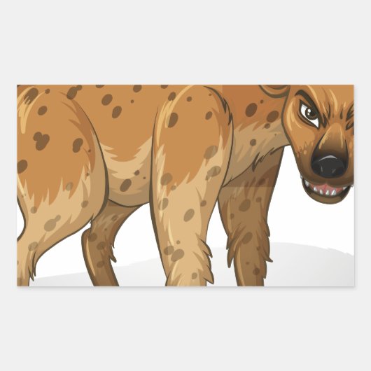 Hyena Rechthoekige Sticker (Voorkant)