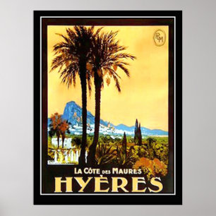 Hyeres Cote da Azur  Adverteren poster