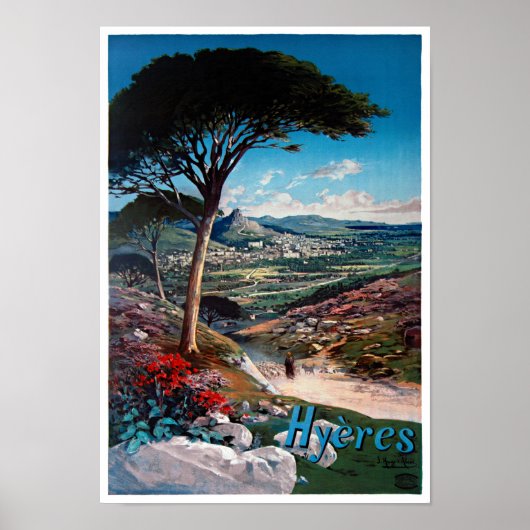 Hyeres, France Vintage Poster herstelde (Voorkant)