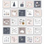 Hygge advent kalender kerstmis magie sticker (Voorkant)