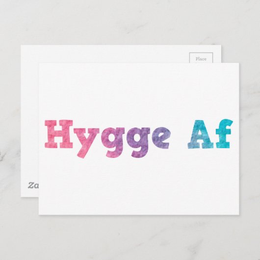 hygge af briefkaart (Voorkant / Achterkant)