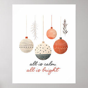 Hygge Baubles Alles is kalm Alles is helder Poster