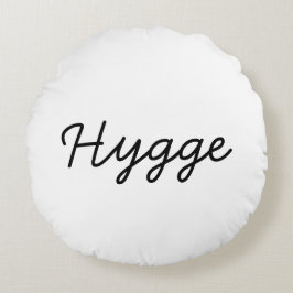 Hygge Black Elegant Rond Kussen