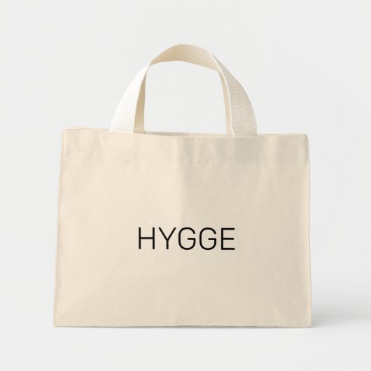Hygge Black Mini Tote Bag (Voorkant)