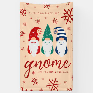 Hygge Christmas Gnome voor de Feestdagen Sneeuwvlo Spandoek