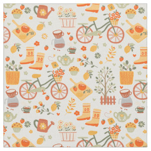 Hygge CottageCore Tea Garden Fiets Stof