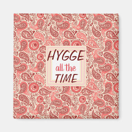 HYGGE de hele tijd Cozy Pink Paisley Magneet