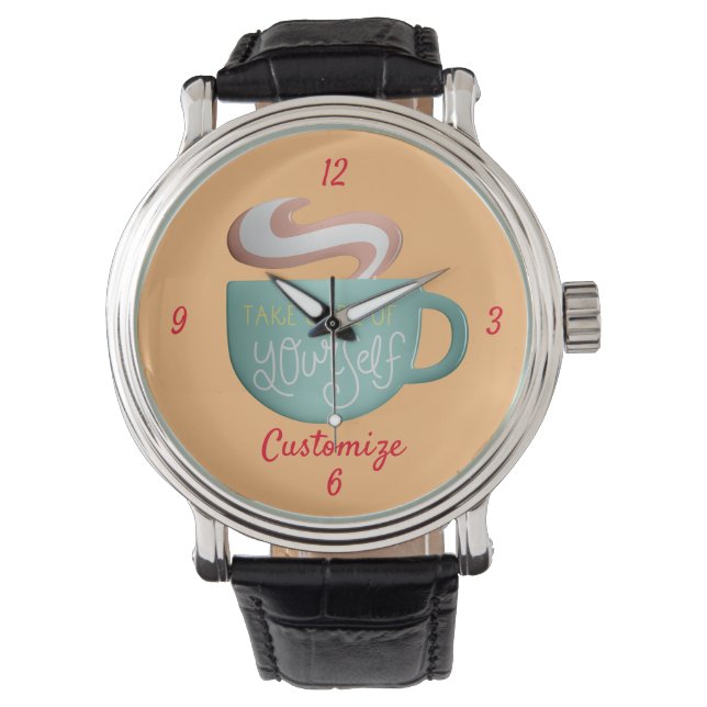 Hygge Drink Self-Care Thunder_Cove Horloge (Voorkant)