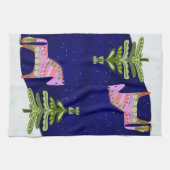 Hygge Horse Winter Scène Cuisine Thé Serviette (Horizontal)