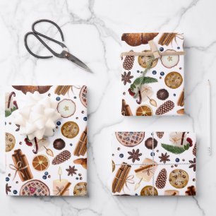 Hygge kerstkoekjespatroon inpakpapier vel