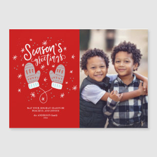 Hygge Mittens-kerstfeestdag — Magnetic Card