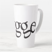 Hygge Mug en latte noir et blanc (Angle droit)