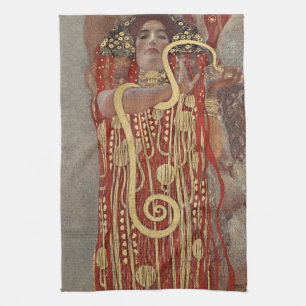 Hygieia van Gustav Klimt, Vintage Art Nouveau Theedoek