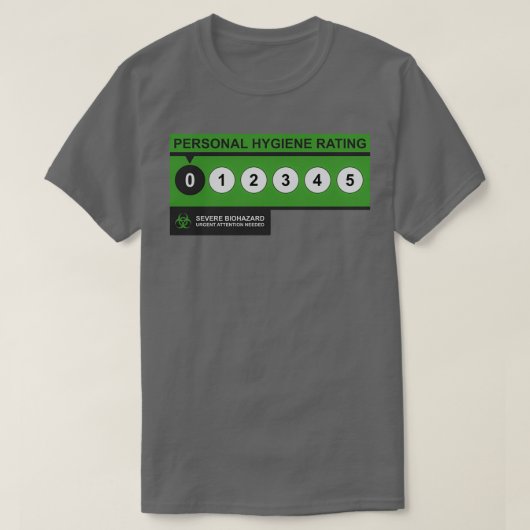 Hygiëne Rating ZERO T-shirt (Design voorkant)