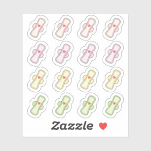 Hygiënische maandverband cyclus tracker planner  sticker