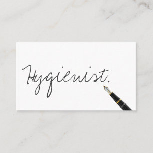 Hygienist Free Handwriting Script Dental Visitekaartje