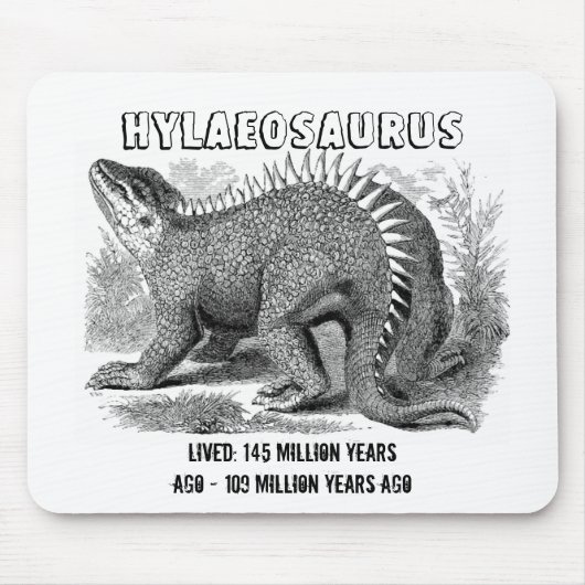 Hylaeosaurus Dinosaur Mousepad Muismat (Voorkant)