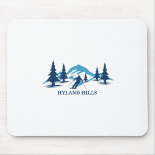 Hyland Hills Minnesota Ski Resort Skiën Skier _1 Muismat