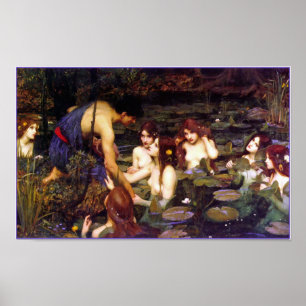 Hylas en de Nymphs van John Waterhouse Poster