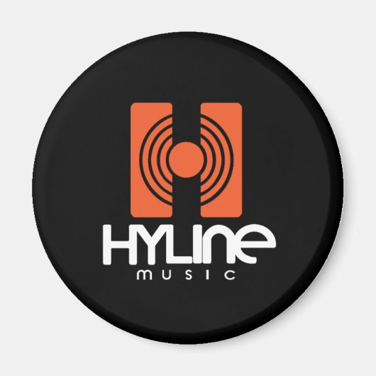 Hyline Music Magnet Black / Orange Magneet (Voorkant)