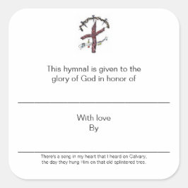 Hymische Borden ter ere van Vierkante Sticker