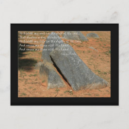 Hymn door Fannie Crosby... hij heeft mijn ziel geh Briefkaart