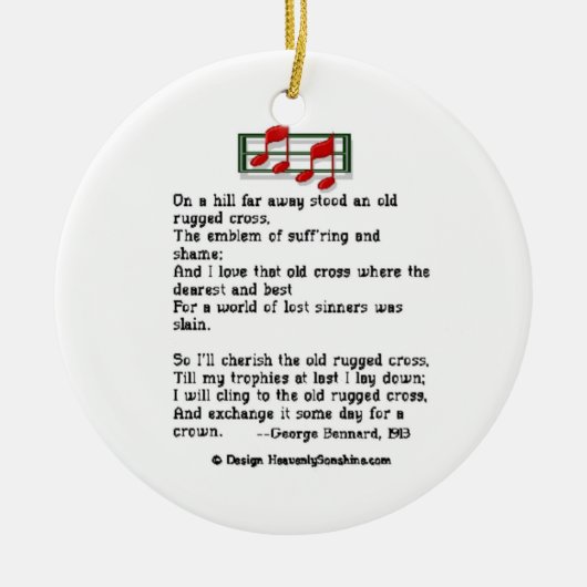 Hymn Ornament Old Rugged Cross (Voorkant)