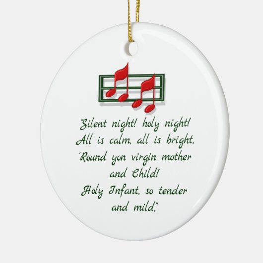 Hymn Ornament "Silent Night" Kerstmis (Links)