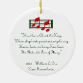 Hymn Ornament "Welk kind is dit?" Kerstmis (Achterkant)