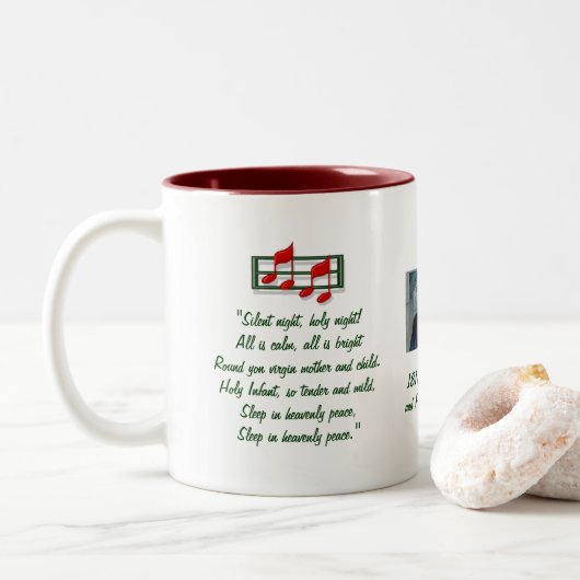 Hymne de nuit silencieux Mug de café à deux tons (Avec donut)