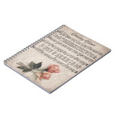 Hymne extraordinaire de grâce, carnet rose de cru (Côté gauche)