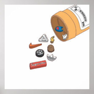 Hypebeast streetslijtage sarcastisch ontwerp poster