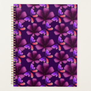 Hyper-Bloom Paarse Vlinder: Donker Bloemig Planner
